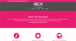 Desktop Screenshot of neonhairboutique.com